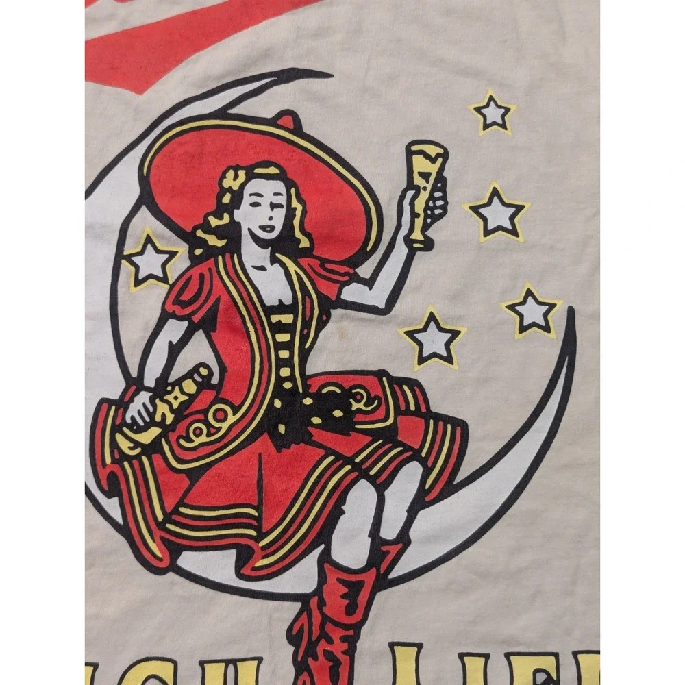 Cutthroat High Life Sexy Pirate Girl Shirt Mens XL Rare Moon‎ Stars Streetwear
